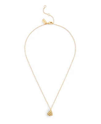 Coach Signature Quilted Heart Pendant Necklace