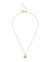 Coach Signature Quilted Heart Pendant Necklace