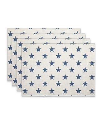 CounterArt Denim Stars Premier Fabric Placemats, Set of 4