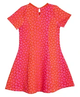 Sparkle & Shine Toddler and Little Girls Leopard Print with Sequin Patches Dress