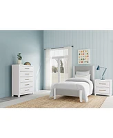 Catriona 3pc Bedroom Set (Twin Upholstered Bed, Chest & 2-Drawer Nightstand), Created for Macy's