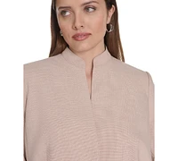 Calvin Klein Plus Novelty 3/4-Sleeve One-Button Jacket