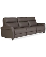 Thandler 3-Pc. Leather Sofa with 3 Power Recliners, Exclusively at Macy's
