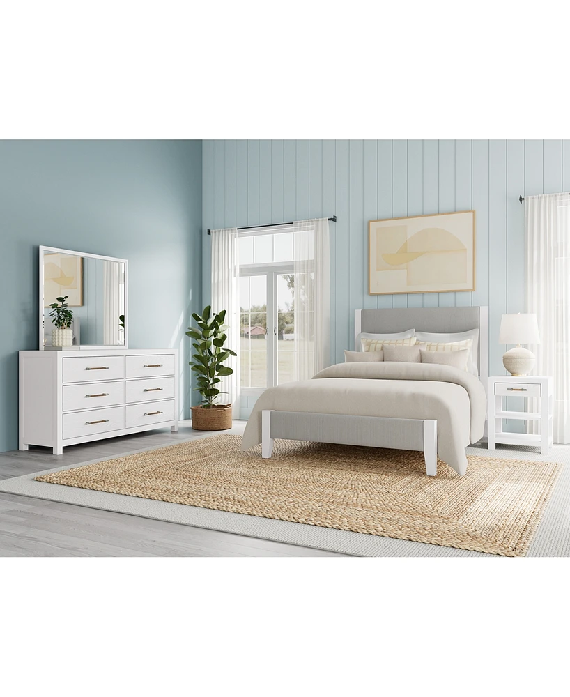 Catriona 3pc Bedroom Set (Full Upholstered Bed, Dresser & Open Nightstand), Created for Macy's