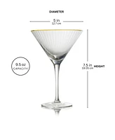 Rocher Martini Glasses, Set of 4, 9.5 Oz