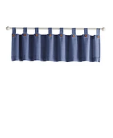 Elrene Home Fashions Tucker Solid Button Window Kitchen Valance
