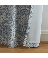 Elrene Home Fashions Giovanni Medallion Linen Blend Window Curtain Panel