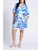 Eloquii Plus Printed Relaxed Top