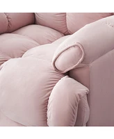 Single chair pink comfortable seat, the seat is soft and comfortable, suitable for small living room space single sofa