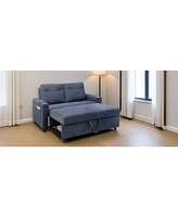 Modern Velvet 3-in-1 Sofa with Pullout Bed, Convertible Sleeper
