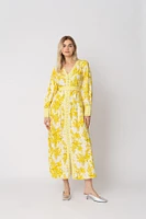 Raishma Studio Women's Aaliyah Yellow Cotton Dress