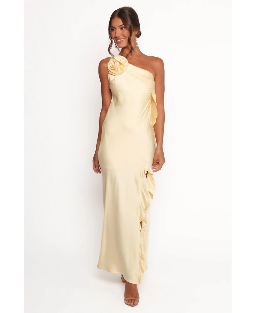Petal and Pup Women's Aila Rosette One Shoulder Dress