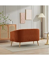Modern Corduroy Loveseat Sofa, 2-Seater for Small Spaces