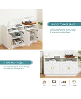 Dresser cabinet, barcabinet, Buffet Sideboard Storage Cabinet, Buffet Server Console Tablestorge cabinetsolid, for Dining Room, Living Room, KitchenHa