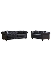 Fx 3 Seats + 2 Seats Combo Sofa Modern living room sofa with solid wood frame and wooden feet, 4 cushions, apartment sofa furniture for living room, l