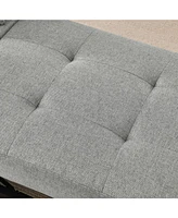 Convertible Sofa Bed Recliner with Adjustable Backrest and Pullout Sofa Bed