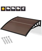 40 x 40 Inch Outdoor Polycarbonate Front Door Window Awning Canopy
