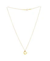 Pre-Owned Tiffany & Co. 11mm Elsa Peretti Open Heart Pendant Necklace 18K Gold