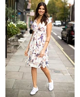 Alie Street London Women's Sophia V-Neck Short Sleeve Dress