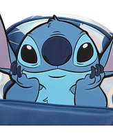 Disney Stitch Blue Leaves 12.6” White Mini Backpack