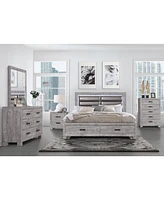 2-Drawer Distressed Nightstand – Rustic Bedside Table with Storage