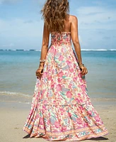 Cupshe Women's Sweet Lily Floral Maxi Beach Dress