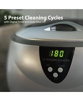 Magnasonic Ultrasonic Cleaner, 20oz Stainless Steel Tank, Digital Timer, 5 Cleaning Modes, w/ 8oz Gem & Jewelry Cleaner Concentrate Solution for All J
