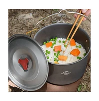 Naturehike Camping Soup Pot Cookware with Lid Large Outdoor Portable Hanging Pot Cooking Set for 1-6 People