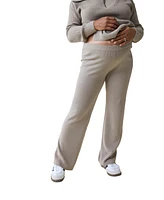 Ingrid + Isabel Maternity Cozy Sweater Pant Taupe Xl