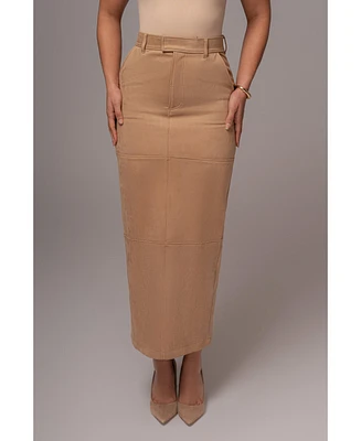 Jluxlabel Women's Joy Suede Maxi Skirt