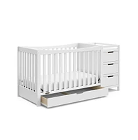 Graco Remi All-in-One Convertible Crib with Drawer and Changer (White)