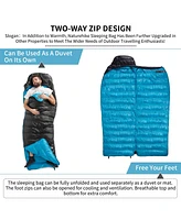 Naturehike Ultralight Down Sleeping Bag, 650FP, 3-4 Season, Adults, 32-42, Waterproof, Compact, Camping, Hiking