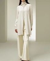 Lilysilk Women's Classic Longline Silk Shirt