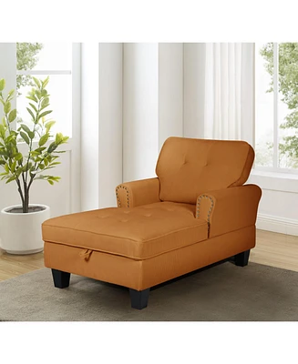 2-in-1 Chaise Lounge and Sleeper Sofa with Storage and Stylish Design