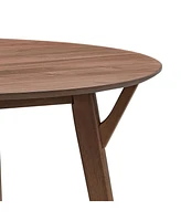 Round Wooden Dining Table for Four