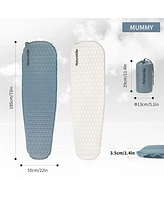 Naturehike Ultralight Self Inflating Insulated Sleeping Pad with Foam, Lightweight Rectangular Mat for Camping Backpacking Hiking Traveling
