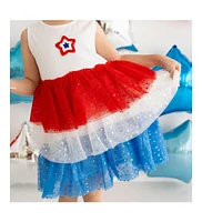 Sweet Wink Toddler Girls Patriotic Star Patch Tank Tutu Dress