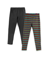 Mightly Girls Fair Trade Organic Cotton Reinforced Knee Leggings 2-pack