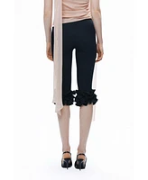 Nocturne Women's Bermuda Pants with Ruffle Details