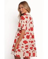 Petal and Pup Women's Peachy Mini Linen Dress