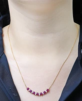 Ruby (1-1/2 ct. t.w.) & Diamond (1/4 ct. t.w.) 17" Collar Necklace in 14k Gold