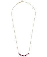 Ruby (1-1/2 ct. t.w.) & Diamond (1/4 ct. t.w.) 17" Collar Necklace in 14k Gold