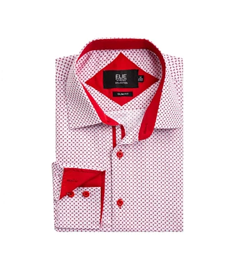 Elie Balleh Big Boys Geometric Printed Slim Fit Shirt