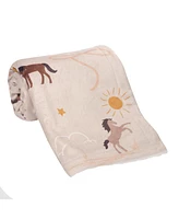 Lambs & Ivy Baby Country Western Cowboy/Cowgirl Soft Warm Fleece Blanket