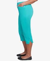 Alfred Dunner Petite Nantucket Tailored Tulip Hem Capri Pants