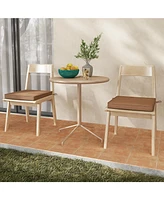 Outdoor Chair Cushion Set of 2 Waterproof Fade-Resistant Olefin Seat Cushions-Brown