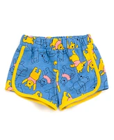 Winnie the Pooh Little Girls Disney Minnie Mouse Lilo & Stitch French Terry Tank Top Shirt Dolphin and Active Shorts to