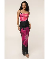 Jluxlabel Women's Floral Blooming Dawn Maxi Skirt