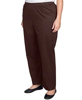 Alfred Dunner Plus Mid-Rise Casual Pants