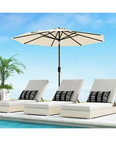 9 Ft Outdoor Market Patio Table Umbrella Push Button Tilt Crank Lift